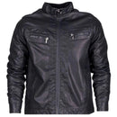 Jaqueta de Couro Masculina Forrada para Inverno